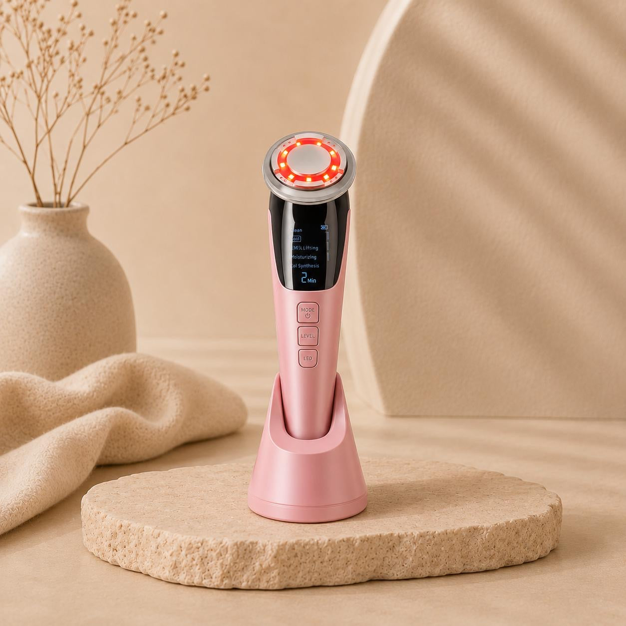 Cold & Hot LED Facial Therapy Device – Photoelectron Skin Rejuvenation Massager